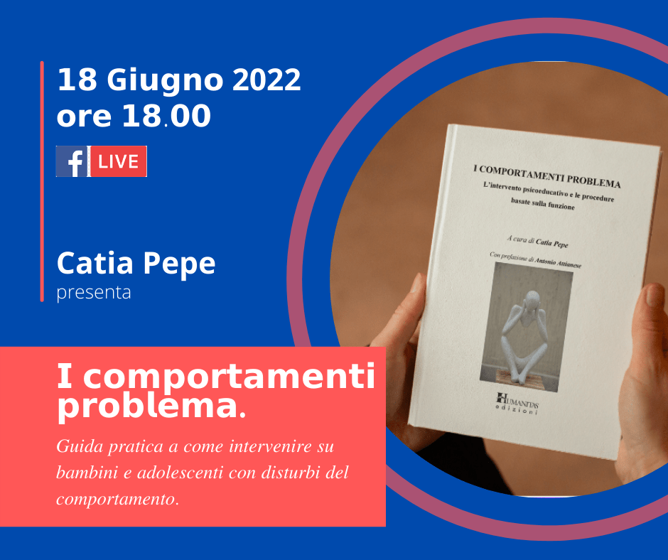 18 Giugno 2022
Ore 18:30
Evento in diretta facebook
con la Dott.ssa Catia Pepe